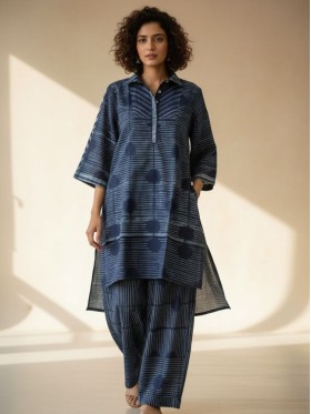 Artisanal Indigo Co-ord Set