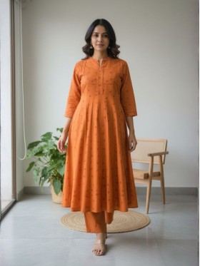 RANGREZ Bandhej Kurta Pant Set